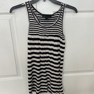 INC International Concepts Black and White Striped Tank Top